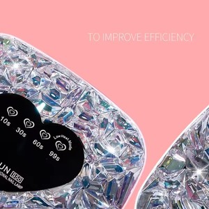 Lámpara de Uñas Profesional Inalámbrica UV LED con Forma de Corazón, Secador de Uñas Recargable con 4 Temporizadores y Pantalla LCD - Product Image 2