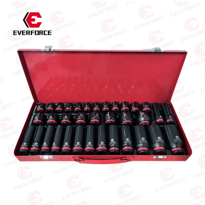 EverForce 35 Pcs Half Inch Black Chrome Vanadium Steel Standard Deep Impact <strong>Mechanic</strong> <strong>Tool</strong> <strong>Set</strong> OEM Hard with 1-Year Warranty - Product Image 2