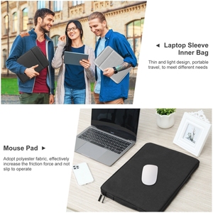 <span class=keywords><strong>Mejor</strong></span> venta HAWEEL Laptop Sleeve Case Zipper Maletín Bolsa con asa para 15-16,7 pulgadas Laptop Tablet Case Bolsa de transporte - Product Image 6