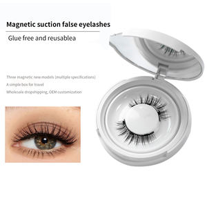 <span class=keywords><strong>Pestañas</strong></span> magnéticas de tela de alto grado más nuevas de la <span class=keywords><strong>mejor</strong></span> calidad 2025, <span class=keywords><strong>pestañas</strong></span> de seda de visón falso 3D con aspecto Natural de espejo - Product Image 2