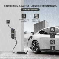 Nouvelle borne de recharge pour véhicules électriques de niveau 2, 240V 40A 9,6kW, certifiée ETL/FCC, câble de 24 pieds, station de recharge portable et murale pour véhicules électriques