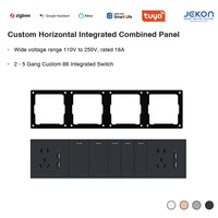 Modulo Interruttore/Prese Smart Orizzontale Personalizzabile Tuya Zigbee per Camere d'Albergo - Assemblaggio Personalizzato
