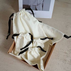 Wholesale Multiple Sizes Canvas <b>Drawstring</b> Dust Bag Custom 100% Organic Cotton Muslin Bag Eco Friendly Cotton <b>Pouch</b> With Logos - Product Image 1