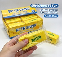 Jouet Squishy Beurre 4oz, doux, à remontée lente, simulation de barre de beurre jaune, à presser et pincer, jouet sensoriel anti-stress