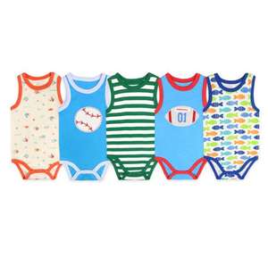 Ropa para Bebés en Oferta, Mameluco de Bebé 100% Algodón, Ropa de Verano para Bebé, Conjunto de 5 Piezas, Mono para Bebé - Product Image 4