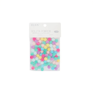 Ilan Bolita Pompom 1,5 cm Colore Macaron 60 Pezzi Decorazioni Artigianali - Product Image 1