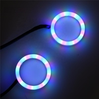 Cercle lumineux LED RGB de 70 mm avec anneau de couverture pour éclairage arrière des yeux, décoration d'emblème de moto BMW GS1250