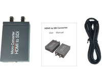 Convertisseur HDMI vers SDI avec boîtier en aluminium, adaptateur BNC 1080P/720P, transmission vidéo jusqu'à 164 pieds/50 m