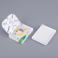 Kotak Distribusi Serat Optik FTTH 2 Core Mini ODF ABS untuk Pemasangan di Dinding Dalam Ruangan dengan Adaptor SC APC UPC untuk FTTx