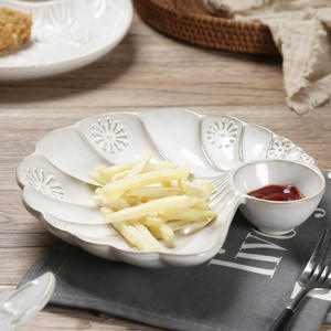 Assiette à dessert de style baroque français, assiette à soupe occidentale, plateau en céramique européen - Product Image 5