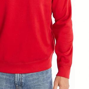 Diseño personalizado de alta calidad de Navidad de los hombres sudadera roja de manga larga de algodón rojo cuello redondo de Navidad sudadera de los hombres - Product Image 5