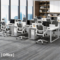 Chaise de bureau ergonomique confortable à hauteur réglable avec appui-tête et fonction inclinable pour la formation des personnels, les universités et les salons