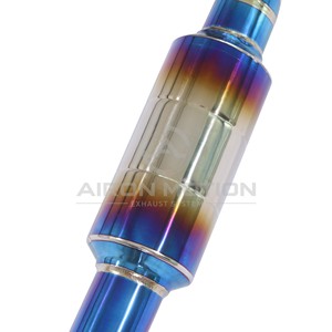<span class=keywords><strong>Airon</strong></span> para Alfa Romeo Stelvio 2.0T, Sistema de Escape Catback Valvetronic de Titanio de Alto Rendimiento, Fijación Directa, 1.2 mm de Grosor, Acabado Dorado/Azul - Product Image 5
