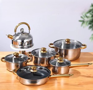 Ensemble de casseroles et poê<span class=keywords><strong>les</strong></span> en aluminium forgé antiadhésif 7 pièces, batterie de cuisine en marbre antiadhésif avec couvercle en verre - Product Image 2