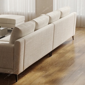 Juego de Sofás de Tela de Lino para Apartamentos Pequeños, Diseño Moderno, Patas y Respaldo Altos, Funda Totalmente Extraíble y Lavable, <span class=keywords><strong>Chaise</strong></span> <span class=keywords><strong>Longue</strong></span> - Product Image 6