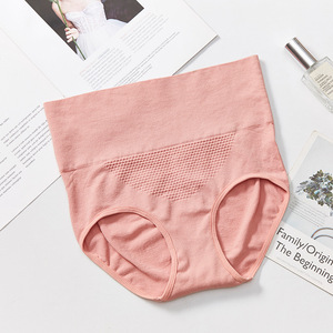 Bragas de mujer Calzoncillos de cintura alta Pantalones cortos de algodón cálidos de nido de abeja 3D para bragas indias de tamaño personalizado y ropa interior sin costuras de tiro alto - Product Image 5