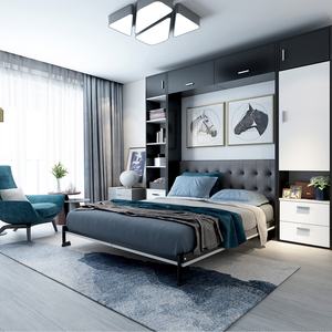 Оптовая продажа, компактная мебель, складная скрытая, полноразмерная вертикальная, с шкафом для хранения, кровать murphy - Product Image 5