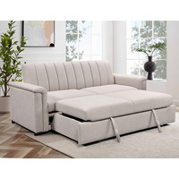 Canapé-lit convertible trois places en tissu éponge, design européen, écologique, durable et confortable pour appartement, centre commercial, hôtel