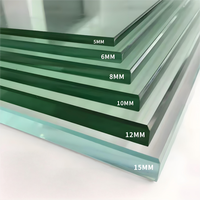 Verre trempé haute durabilité pour panneaux muraux en verre et serre-4mm/5mm/6mm Teinté et laminé Options disponibles