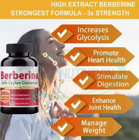 Ausreson OEM Compléments Naturels de Berbérine avec Extrait de Cannelle de Ceylan, HCl Chlorhydrate, Curcumine, Curcuma, Capsules de Berbérine