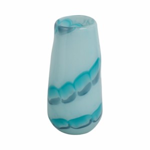Vaso decorativo in vetro blu costiero per soggiorno, camera da letto, ufficio, decorazioni per la casa - Product Image 3
