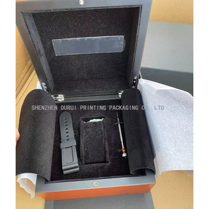 Luxury Wooden Watch <b>Box</b> with Rubber Strap & <b>Tool</b> <b>Set</b> - High-End Watch Storage <b>Box</b> for Diving Watches, Custom Logo Available - Product Image 3