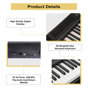 MY MUSIC MY-8061 Orgue Électrique à 88 Touches à Mécanisme à Marteau, Piano Numérique Grand Format MIDI, Clavier Électronique, Instruments de Musique - Product Image 3