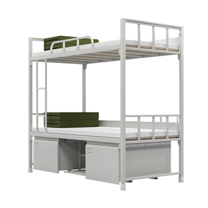 Fabricant de lits superposés en métal à bas prix Adultes modernes avec rangement Ados Garçons avec matelas <span class=keywords><strong>Lit</strong></span> superposé King Size en auberge de jeunesse - Product Image 1