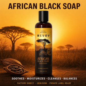 Private Label Wholesale African Black Soap <strong>Body</strong> <strong>Wash</strong> Natural Organic Cleanser for Balanced Skin Soothing Moisturizing <strong>Body</strong> <strong>Wash</strong> - Product Image 1