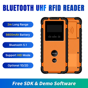 Lector <span class=keywords><strong>RFID</strong></span> UHF Pasivo Portátil BT5.1 5600mAh <span class=keywords><strong>2m</strong></span> de Largo Alcance, Escáner <span class=keywords><strong>RFID</strong></span> UHF Portátil Compatible con Modo HID para Inventario Minorista - Product Image 1