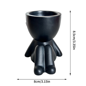 Maceta Minimalista para Suculentas al por Mayor, Adornos Creativos de <span class=keywords><strong>PVC</strong></span>, Macetas Sencillas para Oficina, Pequeños Maceteros de Escritorio, Florero Chino - Product Image 4