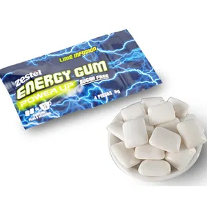 Best Guarana Caffeine Xylitol 0 Sugar Free Peppermint Spearmint Lime Energy Boost Gluten Free Chewing Gum