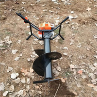 Tarière thermique haute puissance 49,9 cm³ pour ameublissement du sol agricole, plantation de vergers et creusement de trous pour arbres et pieux