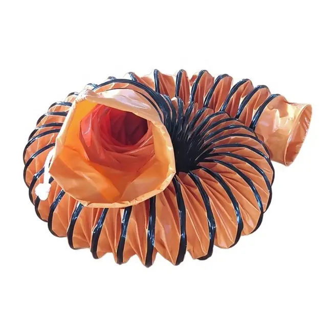 Tubo de ventilación de aire de PVC naranja, tubo de conducto de cloruro de polivinilo flexible, 16 "x 10MTR, color Naranja, de color naranja, 1/2"