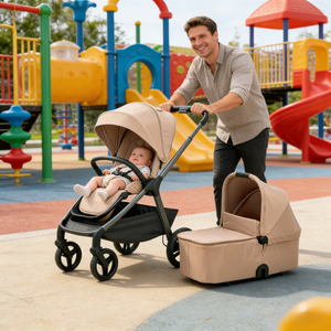 Poussette pliable moderne pour enfants, nourrissons et tout-petits, landau <span class=keywords><strong>2</strong></span> en <span class=keywords><strong>1</strong></span>, poussette de voyage pour nouveau-nés, poussette bébé avec <span class=keywords><strong>siège</strong></span> bidirectionnel - Product Image 1