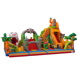 Diversión comercial al aire libre serie <span class=keywords><strong>de</strong></span> boca móvil combinación <span class=keywords><strong>de</strong></span> trampolín inflable <span class=keywords><strong>de</strong></span> ciudad con tobogán y carrera <span class=keywords><strong>de</strong></span> obstáculos - Product Image 5