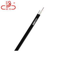 Tembaga/CCS RG6 + 2 kabel koaksial kamera CCTV kabel daya dan komunikasi kinerja tinggi RG6 + 2 kawat daya inti