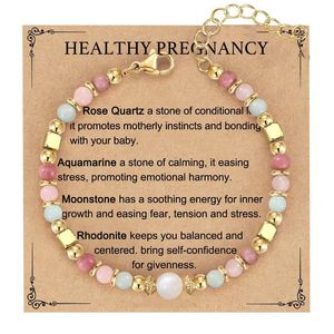 2026080905 <span class=keywords><strong>Bracciale</strong></span> in Pietra Naturale MOQ 1 con Perle di Pietra di Luna e Ossidiana <span class=keywords><strong>per</strong></span> Donne in Gravidanza - Moda Unisex Europea e Americana - Product Image 1