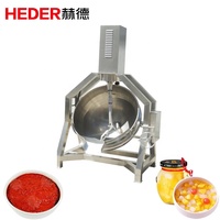 Marmite de cuisson planétaire à double enveloppe 50L-800L, à gaz/GPL, semi-automatique, en acier inoxydable, équipement de cuisson motorisé