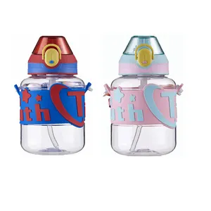 Umweltfreundliche 680 ml BPA-freie Plastik-Kind-Trinkflasche auslaufsicher Kinderflasche niedliche Cartoon-Flasche modisch camping-Auge