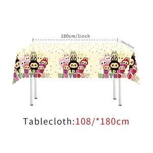 Fournitures pour fête sur le thème des personnages de dessins animés <span class=keywords><strong>Bubu</strong></span> les Monstres, vaisselle jetable, décorations d'anniversaire, rassemblement en plein air - Product Image 3