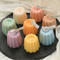 Canelé Pudding-förmige Duftkerze aus Sojawachs, Makronen-farbige Mini-Dekokerze, Hochzeitsgeschenk Aromatherapie-Geschenk