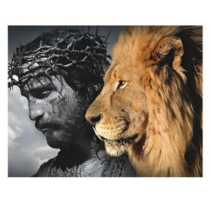 Decorazione murale di arte cristiana religiosa con Poster di <span class=keywords><strong>leone</strong></span> e gesu stampa su tela con immagini moderne per la decorazione del soggiorno - Product Image 6