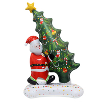Ballons de Noël géants 3D en forme de Père Noël, d'ours et d'arbre de Noël en aluminium pour les fêtes d'hiver à la maison et dans le jardin