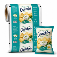 Film en rouleau souple en PET de qualité alimentaire pour emballage, design uni personnalisable pour snacks, gâteaux, chips et biscuits