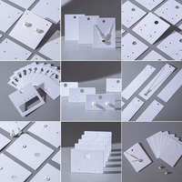 Carte de présentation personnalisée haut de gamme pour boucles d'oreilles, petite carte pour colliers, carte en carton blanc 350g pour bijoux, emballage simple