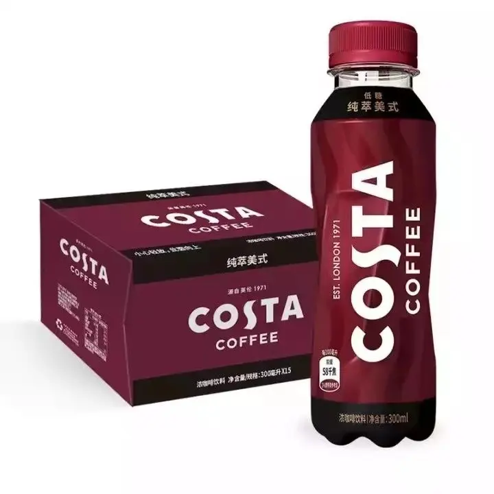 Venta al por mayor famosa marca de bebida de café 300ml Latte Espresso costas botella lista para beber bebida de café