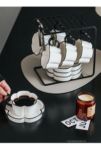 Juego de Taza y Platillo de Cerámica de Alta Gama para Café y Té, Vajilla Elegante para la Cena - Product Image 6