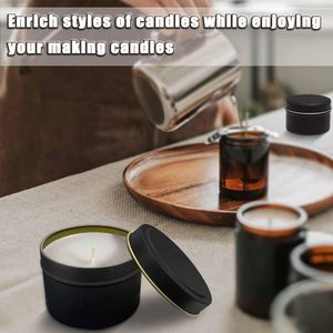 Wholesale <b>Empty</b> Candle Tins 2oz 4oz 8oz 16oz Metal Containers with Lids for DIY Soy Wax Candles Custom Logo - Product Image 4