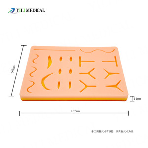 Matériel pédagogique médical, plaies simulées, coussinets de peau en silicone pour la suture, modules d'entraînement à la suture, commerce transfrontalier. - Product Image 2